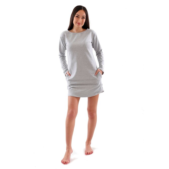 Dámské mikinošaty Barrsa Simple Dress Grey