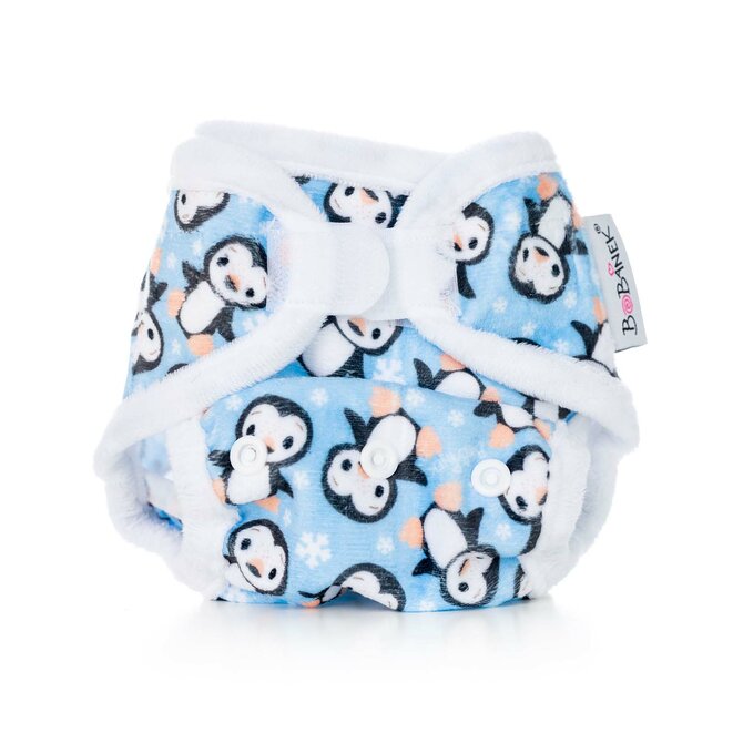 Bobánek Novorozenecké extra jemné svrchní kalhotky suchý zip - Tučňáci