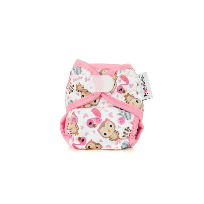 Bobánek Novorozenecké svrchní kalhotky suchý zip - Růžová zvířátka