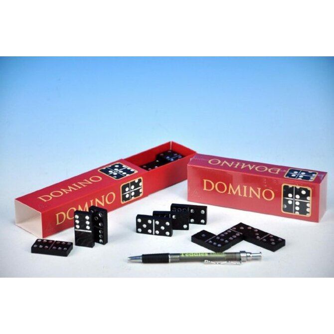 Detoa Domino společenská hra dřevo 28ks v krabičce 15,5x3,5x5cm