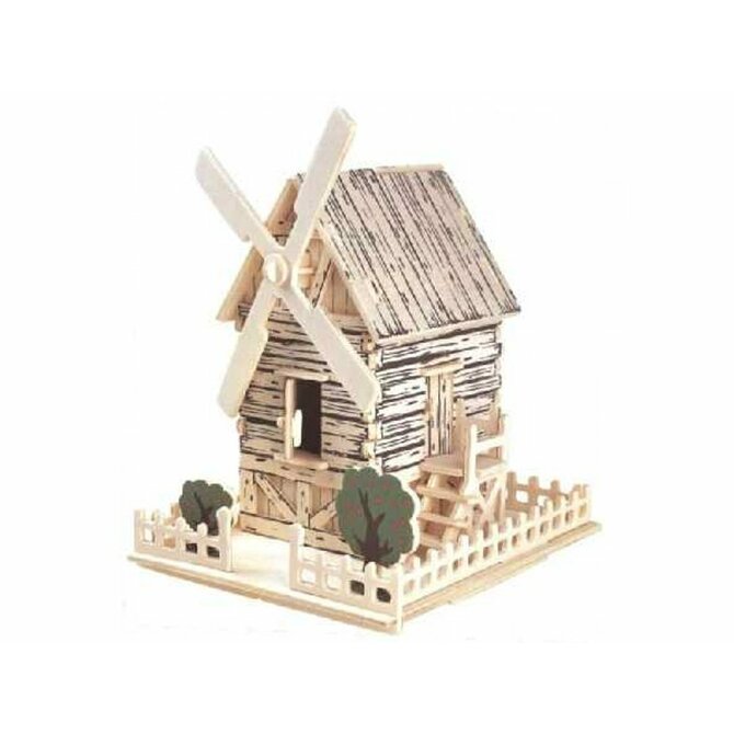Woodcraft construction kit Woodcraft Dřevěné 3D puzzle větrný mlýn
