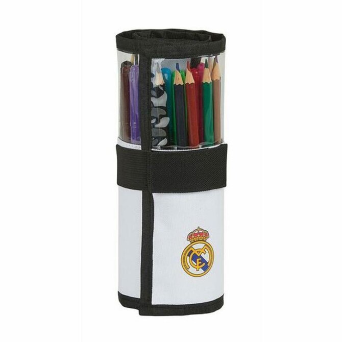 Pouzdro na pera Real Madrid C.F. 20/21 Černý Bílý (27 Kusy) (7 x 20 x 7 cm)