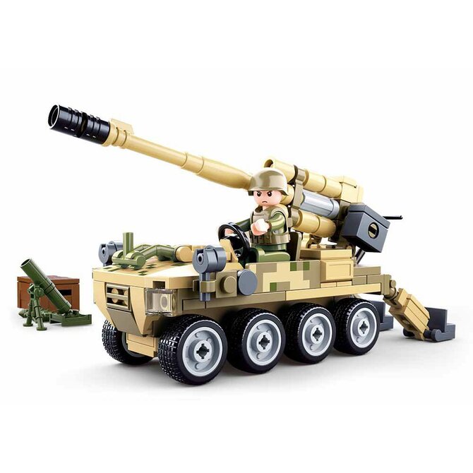 Sluban Army Model Bricks  Mobilní kanón 8x8 s pozemním minometem