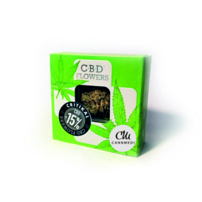 Cannmedi 15% CBD drcená konopná herba – Critikal