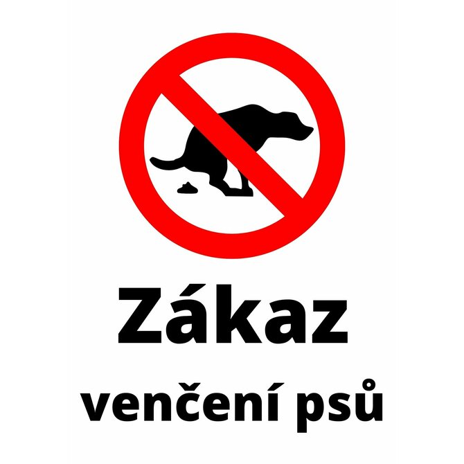 Plechová cedulka Zákaz venčení psů