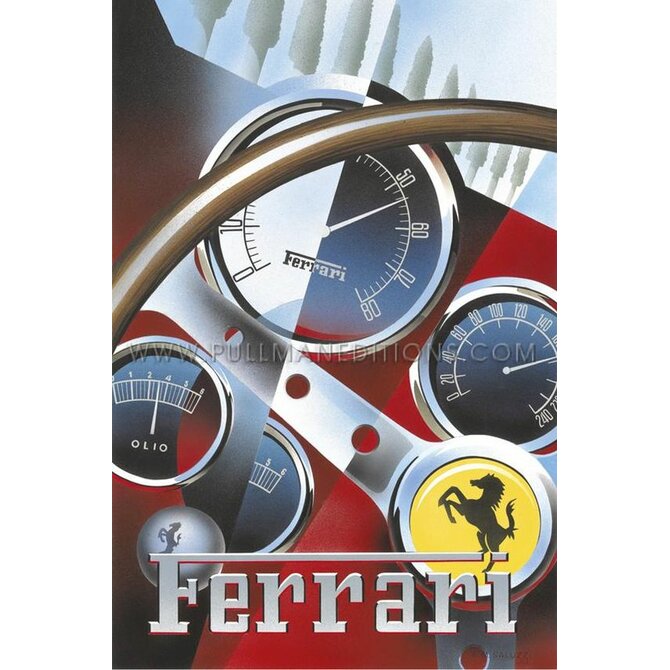 Plechová cedule Ferrari Velikost: A5 (20 x 15 cm)