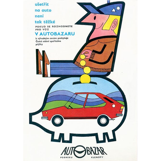 Plechová cedule Autobazar Velikost: A5 (20 x 15 cm)