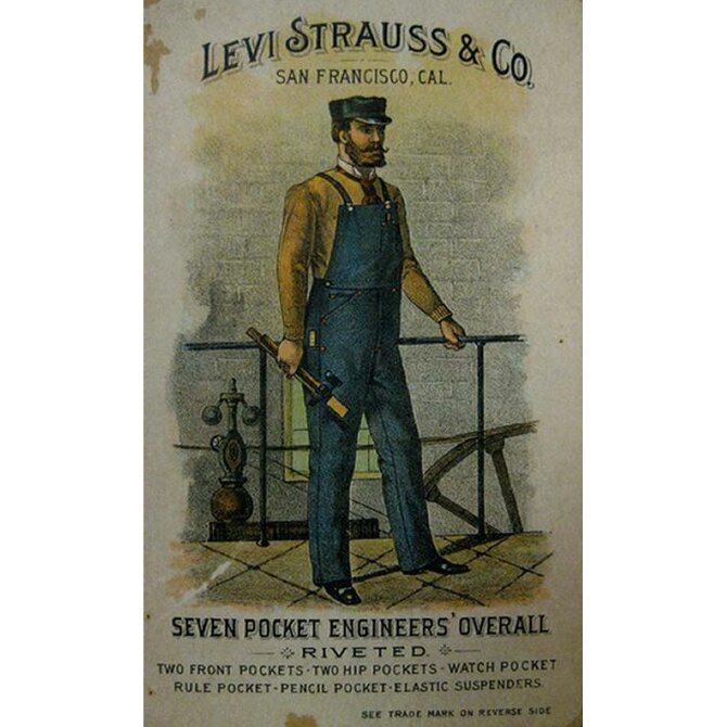 Plechová cedule Levi Strauss Velikost: A5 (20 x 15 cm)