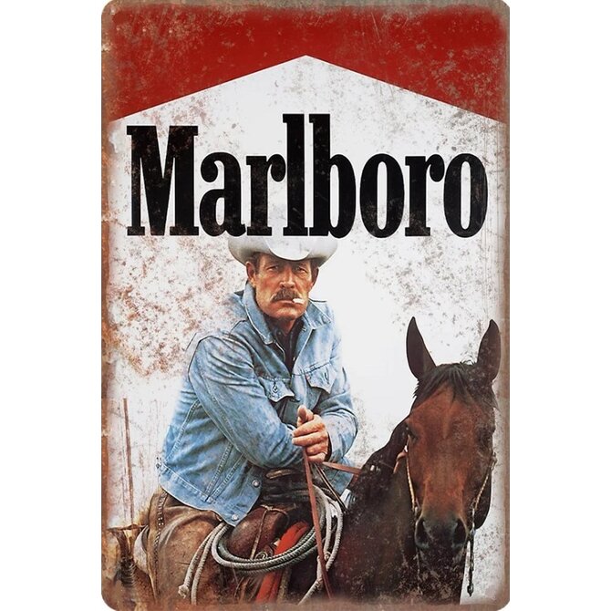 Plechová cedule Marlboro Velikost: A5 (20 x 15 cm)