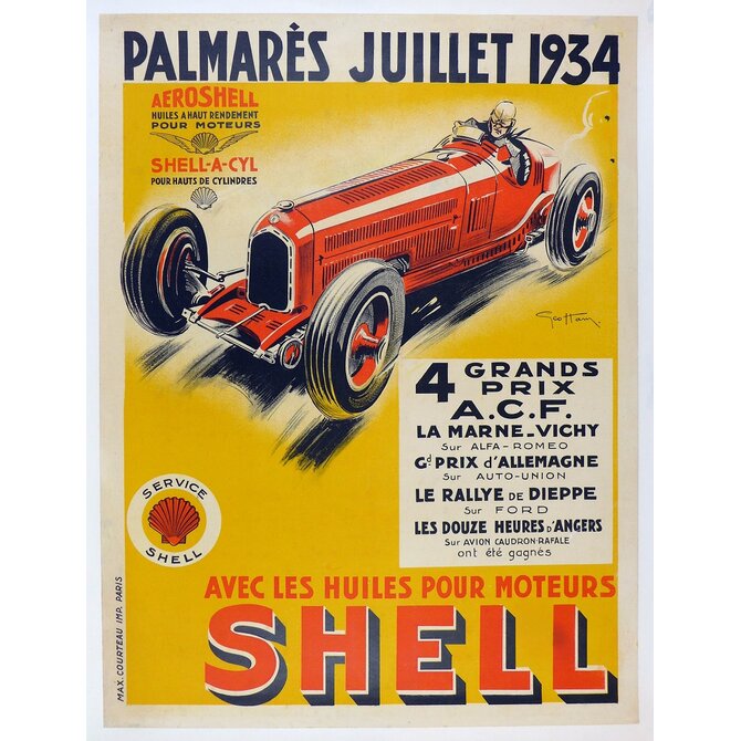 Plechová cedule Shell Velikost: A5 (20 x 15 cm)