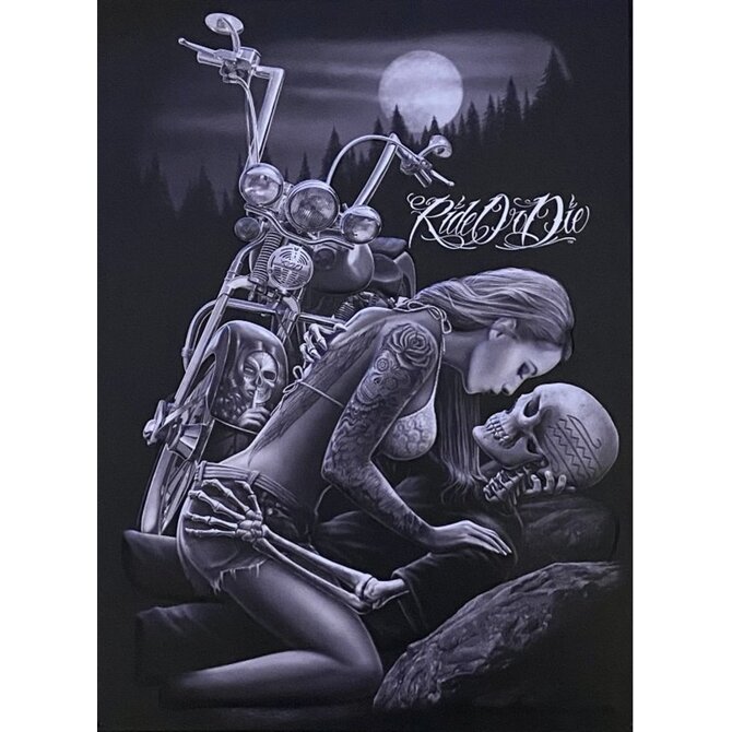 Plechová cedule Ride or Die Velikost: A5 (20 x 15 cm)