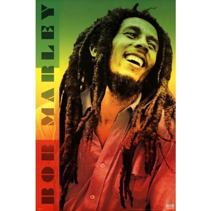 Plechová cedule Bob Marley Velikost: A5 (20 x 15 cm)