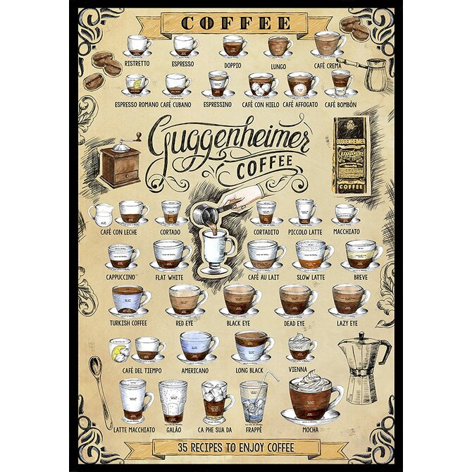 Plechová cedule Coffee II Velikost: A5 (20 x 15 cm)