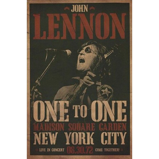 Plechová cedule John Lennon Velikost: A5 (20 x 15 cm)