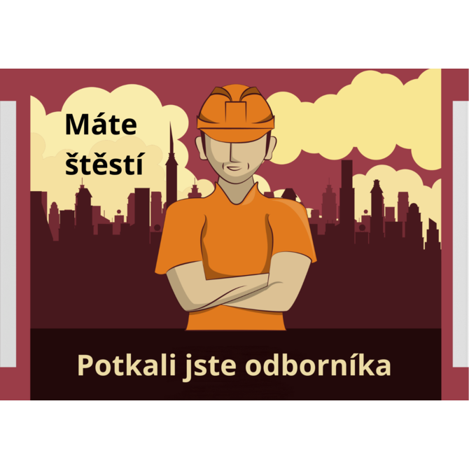 Plechová cedule Máte štěstí... Velikost: A5 (20 x 15 cm)