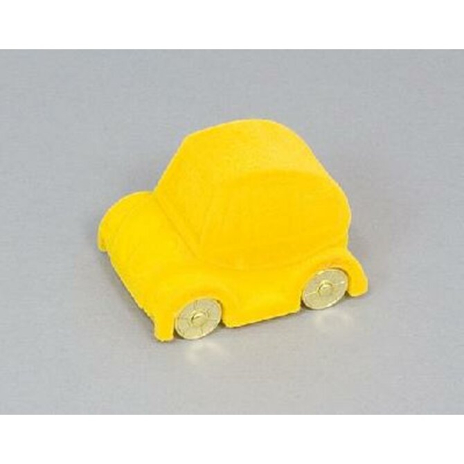 Sametová krabička na šperky - žluté autíčko