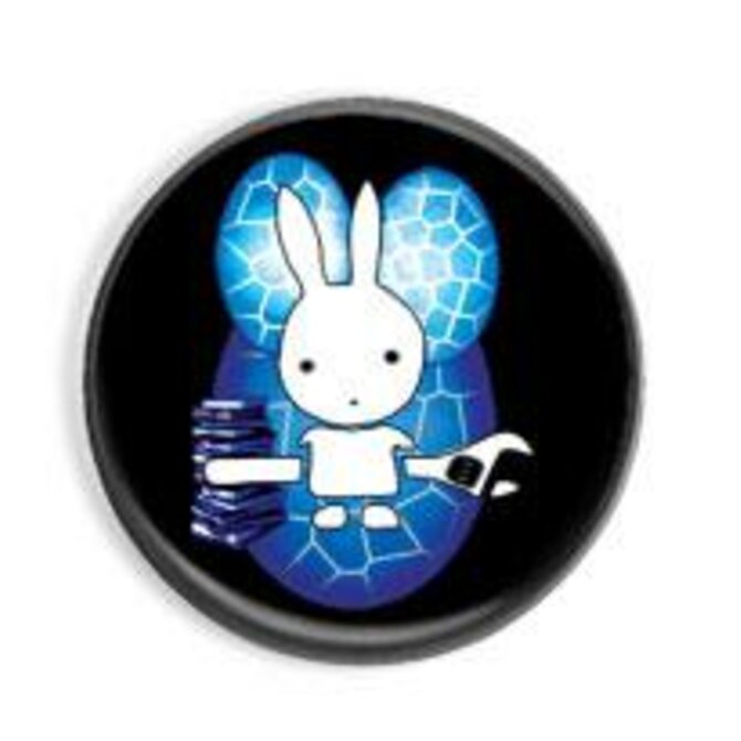 Zajíček (blue) - button