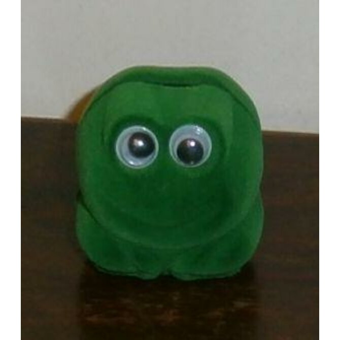 Sametová krabička na šperky - malá zelená žabka