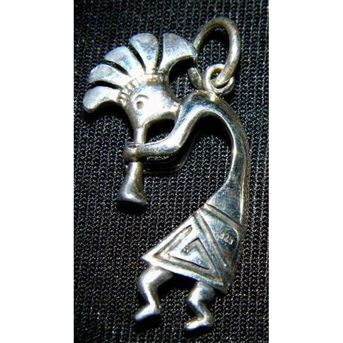Velký přívěsek kokopelli - stříbrný přívěsek