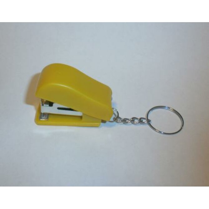 Sešívačka - žlutá - přívěsek na klíče