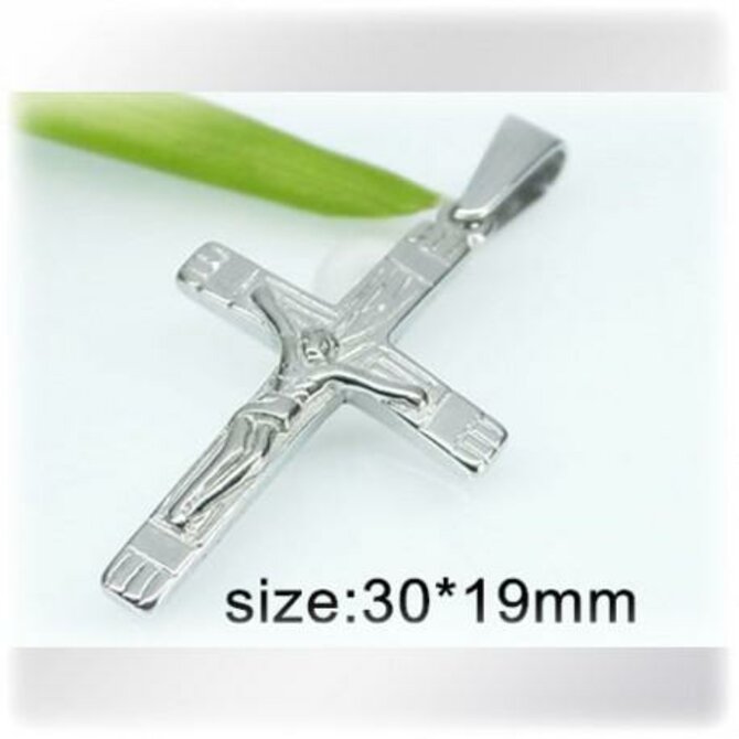 Křížek 30x19mm - ocelový přívěsek
