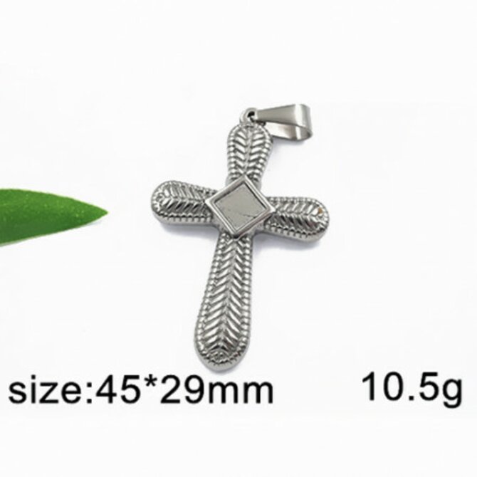 Kříž 45x29mm - ocelový přívěsek