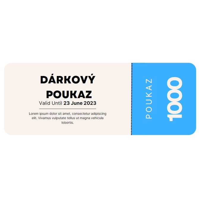 Dárkový poukaz 1000 Kč