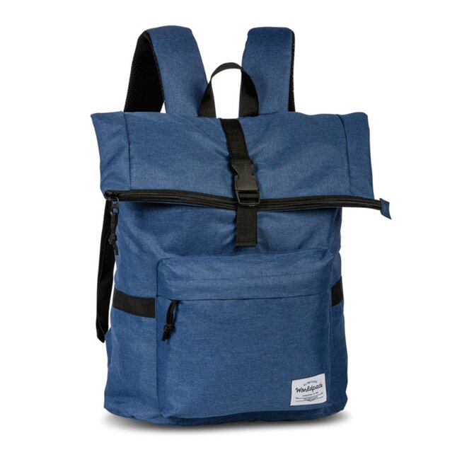 Batoh Worldpack melange zip blue 30318-0600 21.0 L modrá