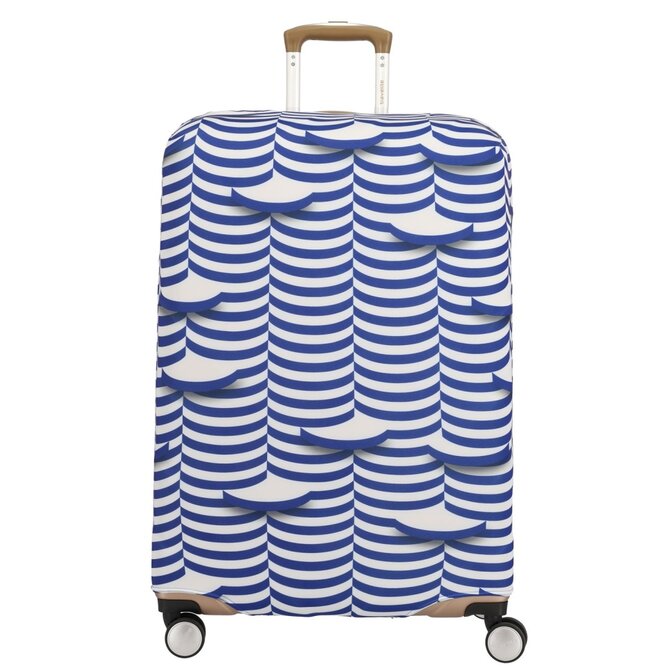 Obal na kufr Travelite L blue/white 319-01 modrá