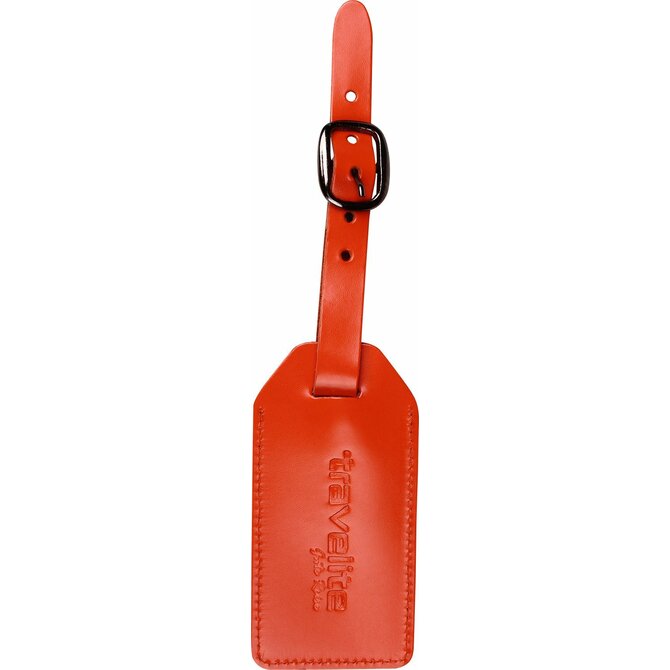 Jmenovka Travelite Leather Colour oranžová, Kůže