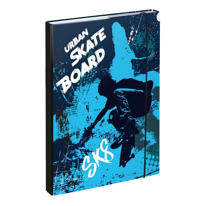 BAAGL Desky na školní sešity A4 Skateboard modrá, papír