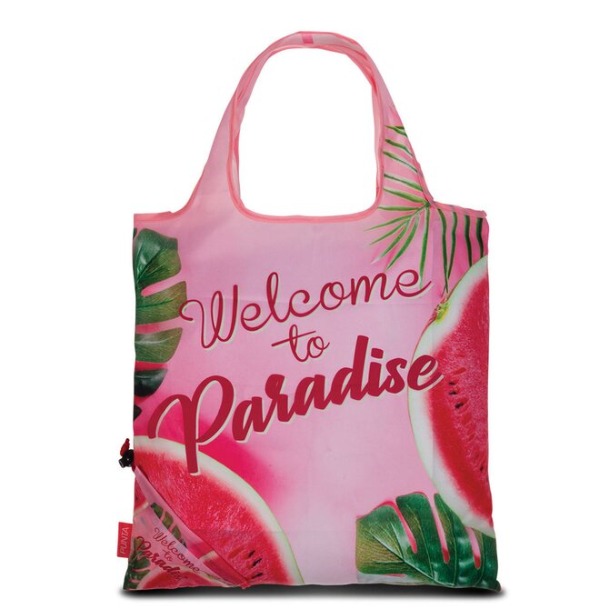 Fabrizio Skládací nákupní taška Tropical růžová, Textil