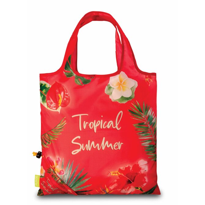Fabrizio Skládací dámská taška Punta Tropical červená, Textil