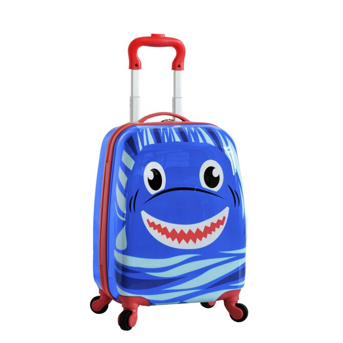 Dětský kufr Snowball Žralok 4W SX modrá, ABS / Polykarbonát