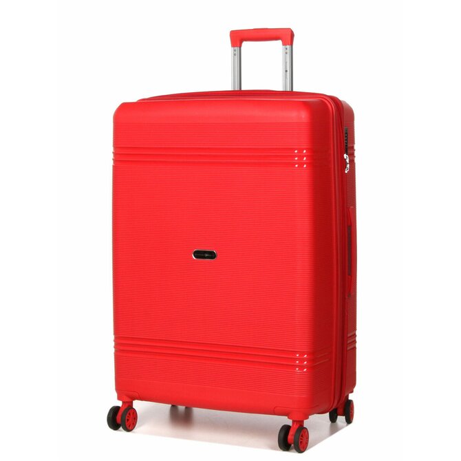 Cestovní kufr Snowball 4W L červená, Polypropylen