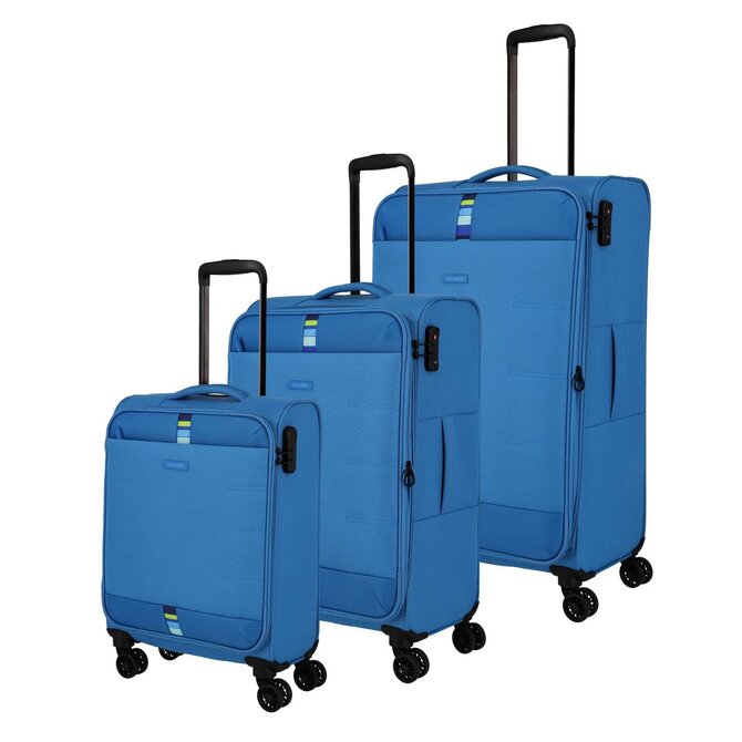 Cestovní kufry set 3ks Travelite Rugen S,M,L modrá, Textil