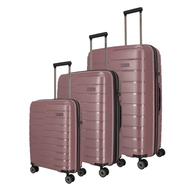 Cestovní kufry set 3ks Travelite AIR BASE S,M,L fialová, Polypropylen