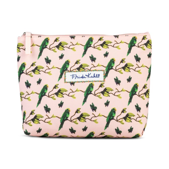 Kosmetická taška Frida Kahlo L růžová, Textil