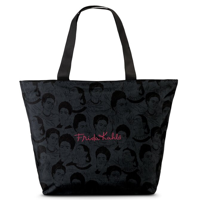 Dámská taška Frida Kahlo shopper černá, Textil