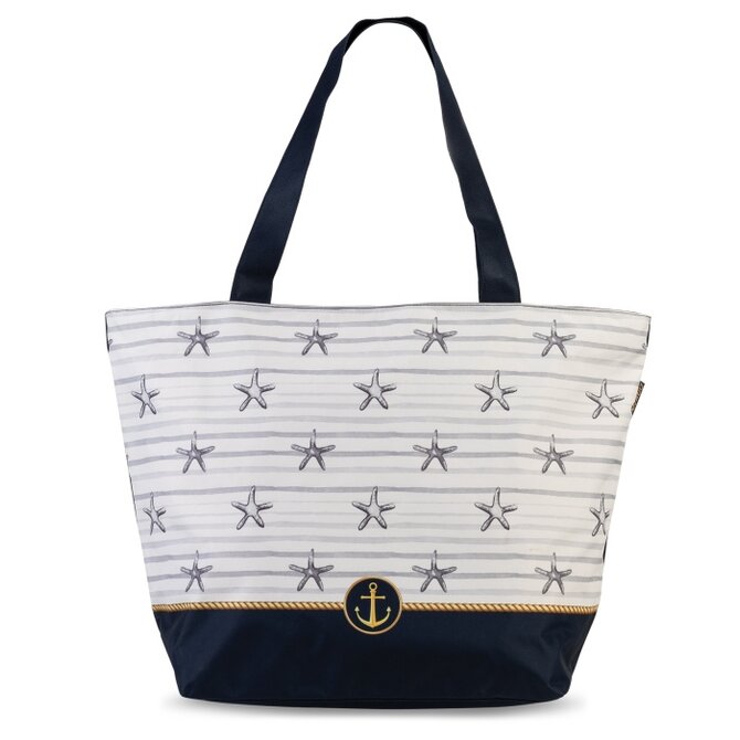 Plážová taška Fabrizio Starfish bílá, Textil