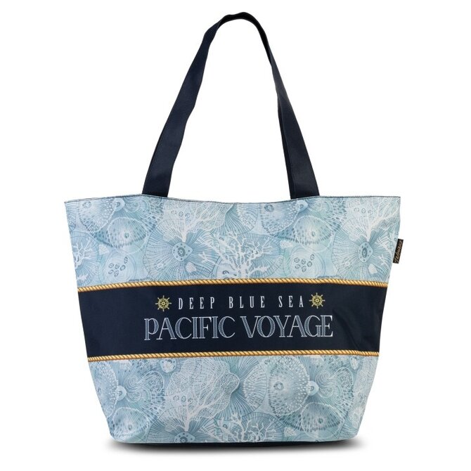 Plážová taška Fabrizio Pacific voyage modrá, Textil