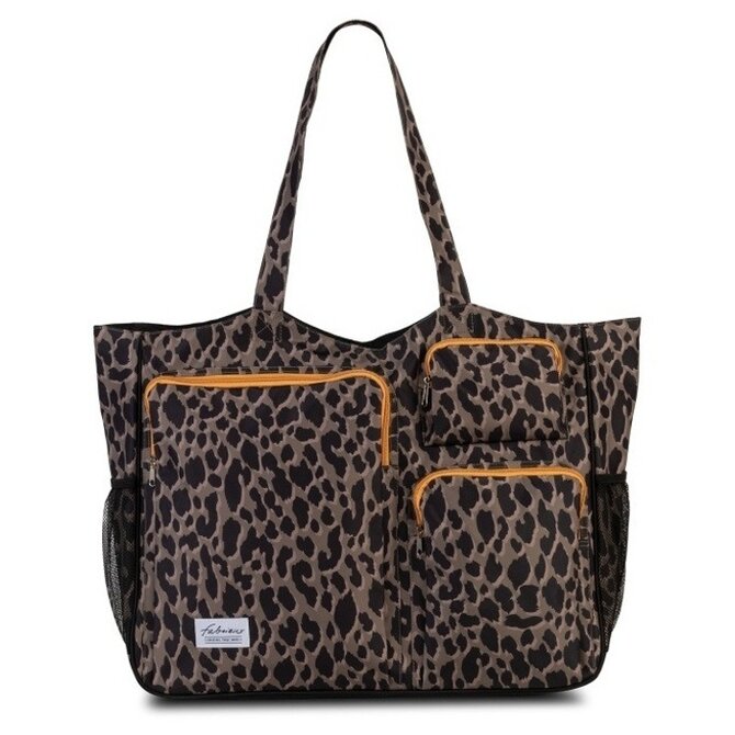 Plážová taška Fabrizio XXL 3 Pockets hnědá, Textil
