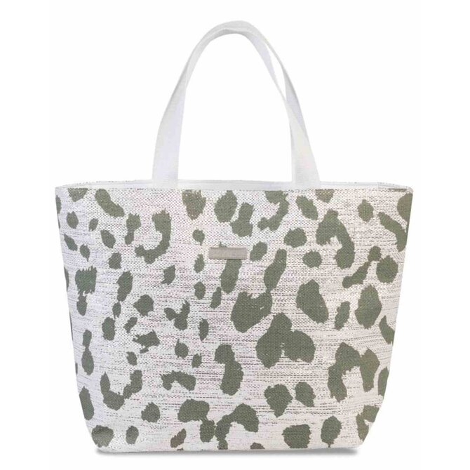 Dámská taška Fabrizio Macro print zelená, Textil
