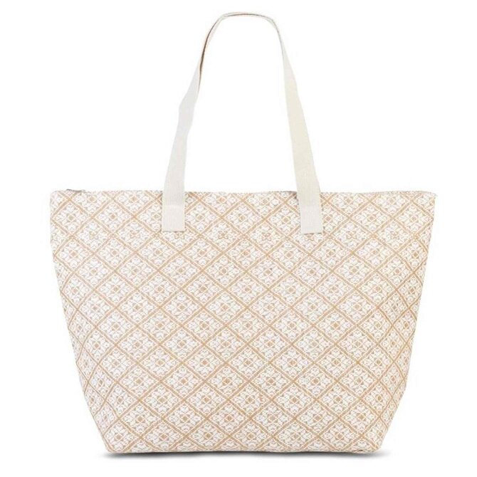 Dámská taška Fabrizio G Weave béžová, Textil