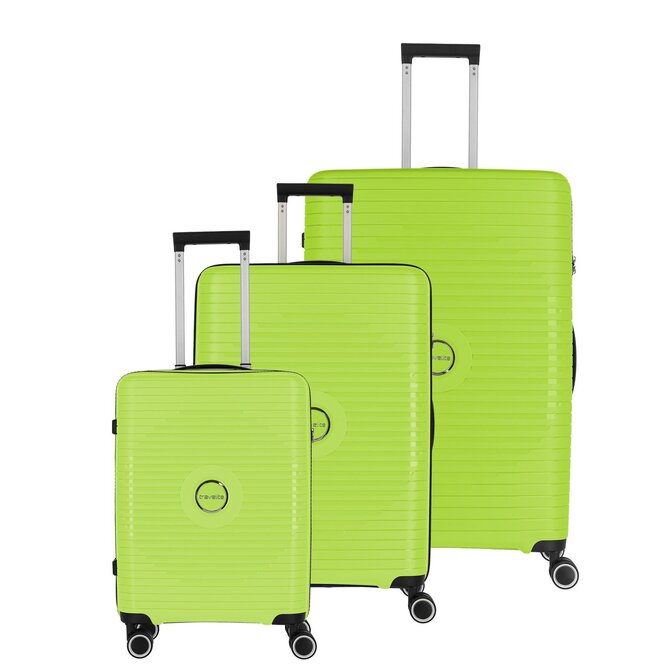 Cestovní kufry set 3ks Travelite Orbita S,M,L zelená, Polypropylen