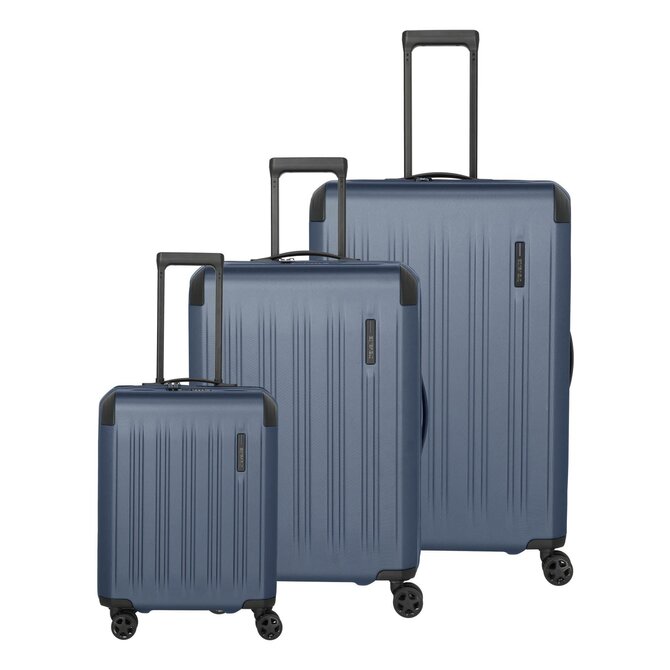 Cestovní kufry set 3ks Travelite Dynamiic S,M,L modrá, ABS