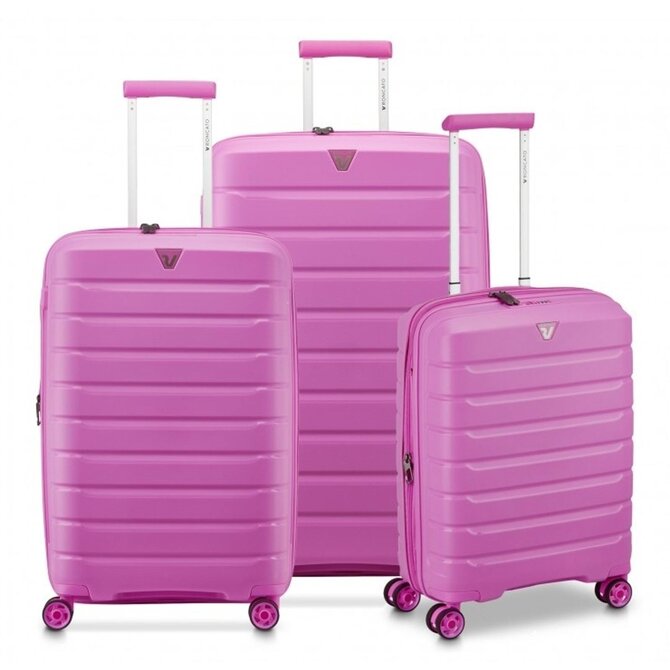 Cestovní kufry set 3ks Roncato B-FLYING S,M,L růžová, Polypropylen