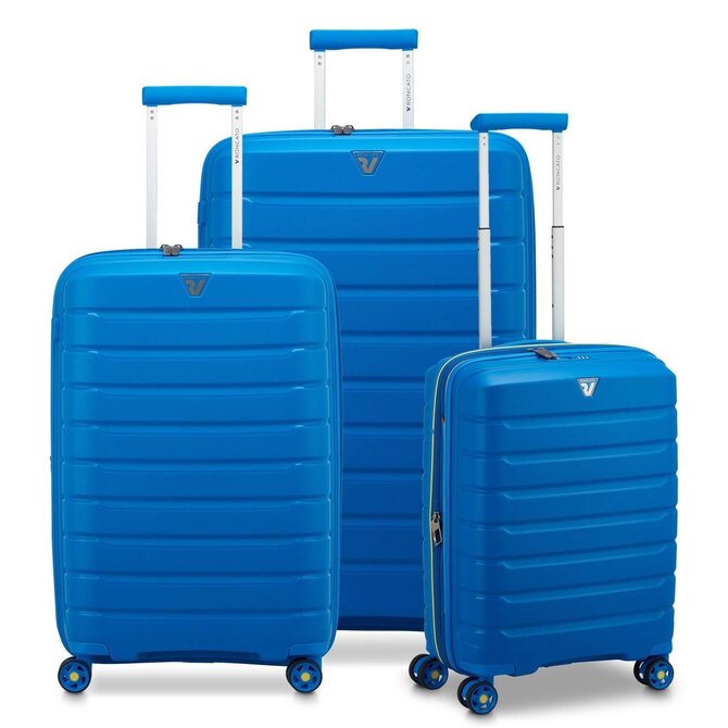 Cestovní kufry set 3ks Roncato B-FLYING S,M,L modrá, Polypropylen