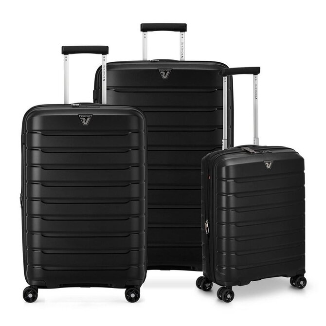 Cestovní kufry set 3ks Roncato B-FLYING S,M,L černá, Polypropylen