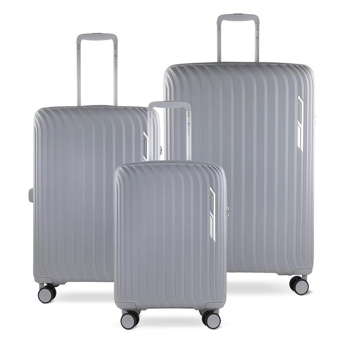Cestovní kufry set 3ks Bugatti Hera S,M,L šedá, Polypropylen